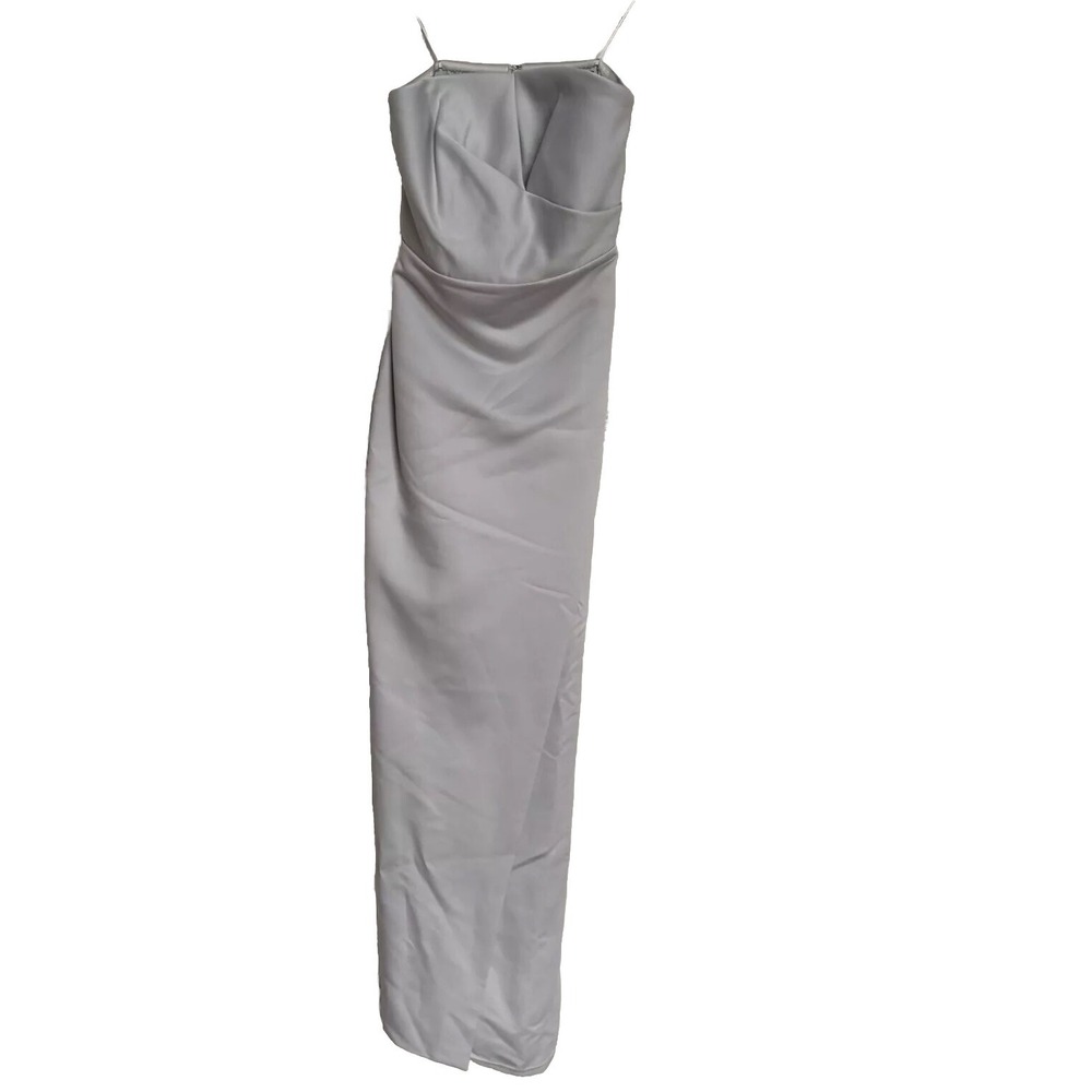 Strapless Bodycon Maxi Dress High Slit Evening Formal Gown Dress 8 Prom Glam - Picture 9 of 13